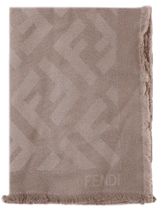 FENDI wool cashmere Scarf Grey FARFETCH NZ