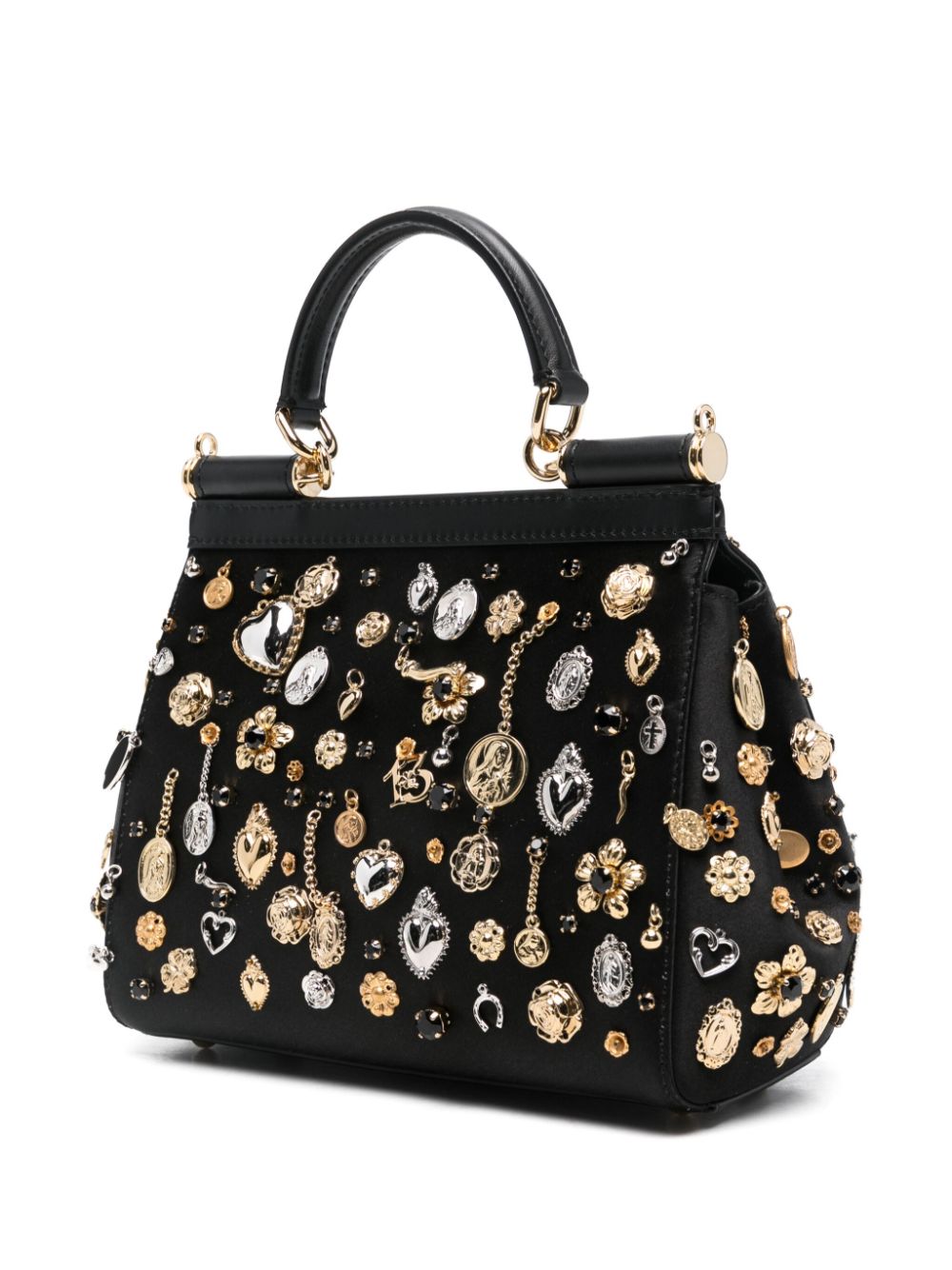 Shop Dolce & Gabbana Small Sicily Tote Bag In Schwarz