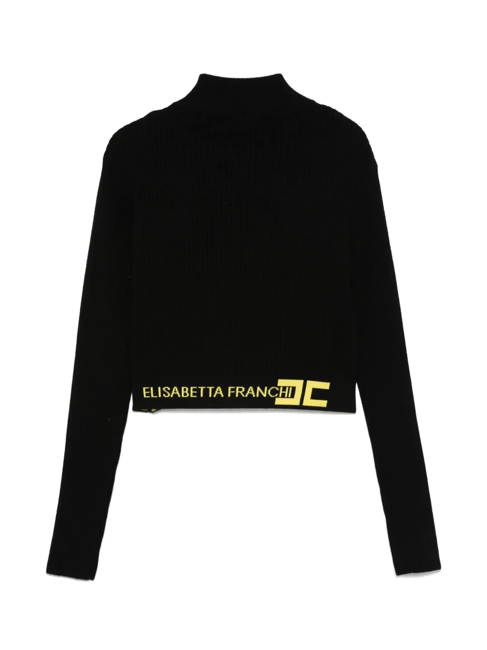 Image 2 of Elisabetta Franchi La Mia Bambina intarsia-knit logo sweater