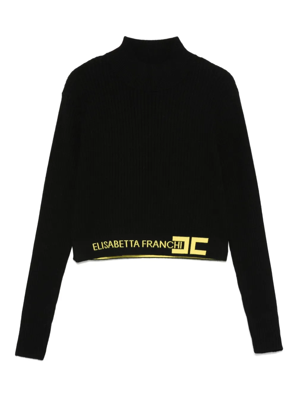 Image 1 of Elisabetta Franchi La Mia Bambina intarsia-knit logo sweater