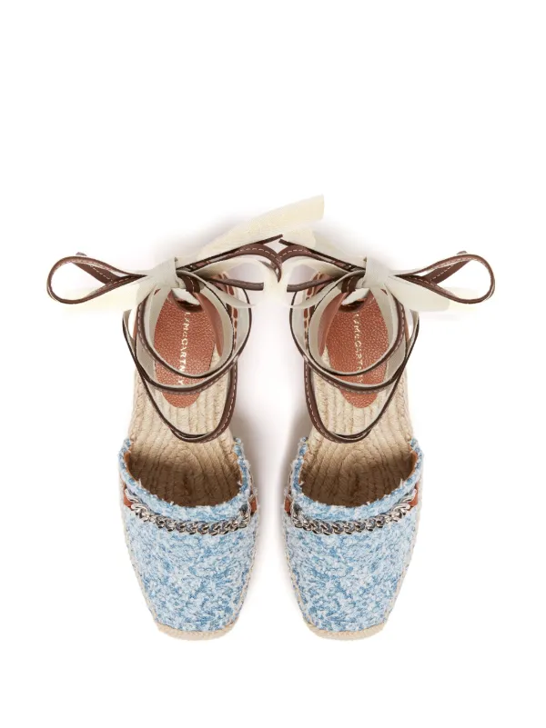 Stella McCartney Gaia Denim Boucle エスパドリーユ | ブルー Stella McCartney Gaia Denim Boucle エスパドリーユ | ブルー