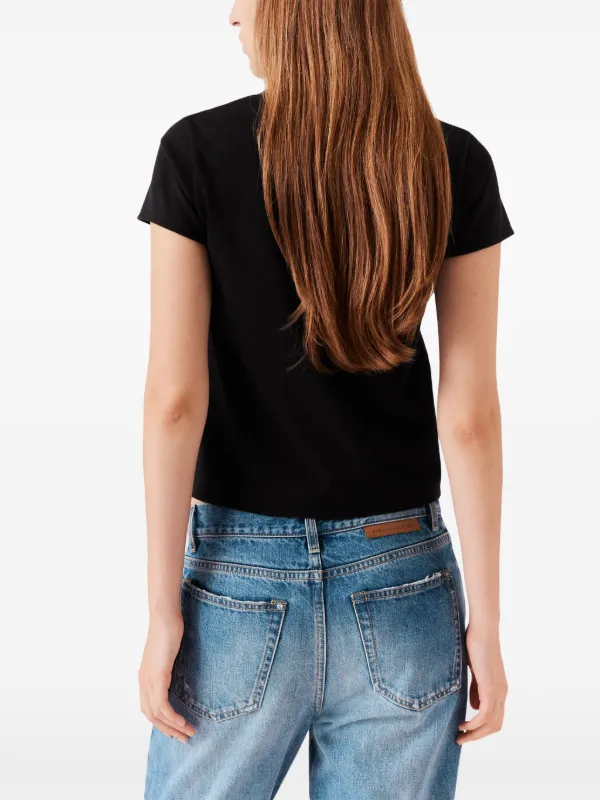 【STELLA MCCARTNEY】ロゴ チャーム Tシャツ Stella McCartney ロゴチャーム Tシャツ | ブラック | FARFETCH JP