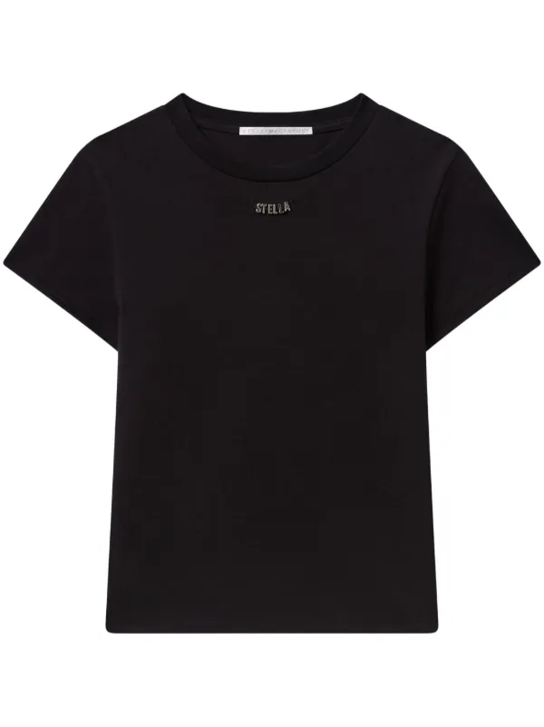 【STELLA MCCARTNEY】ロゴ チャーム Tシャツ Stella McCartney ロゴチャーム Tシャツ | ブラック | FARFETCH JP