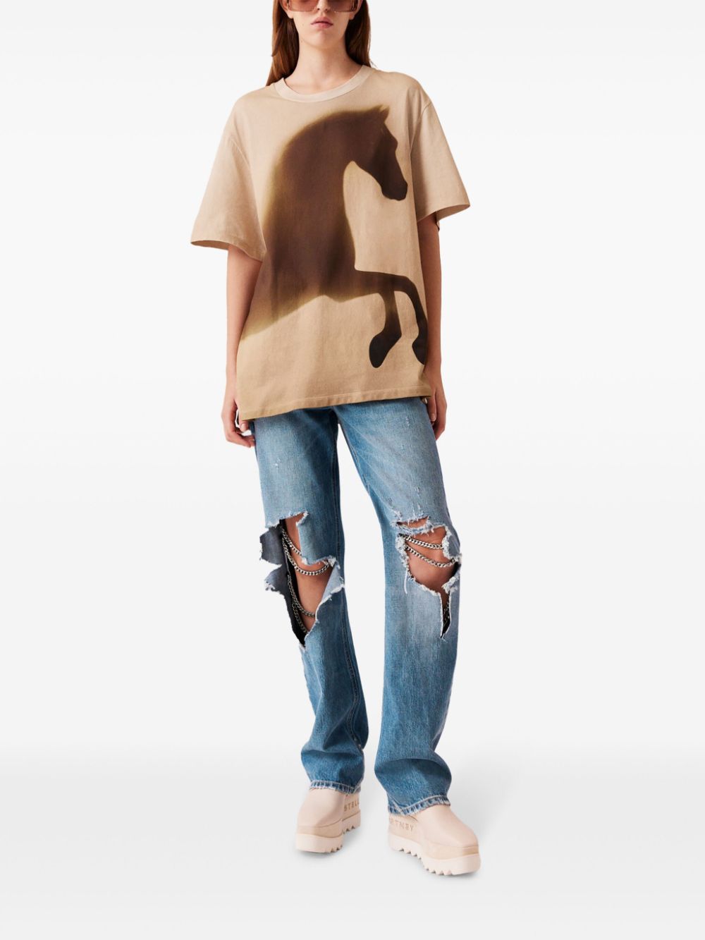 Stella McCartney Faded Horses T-shirt Women