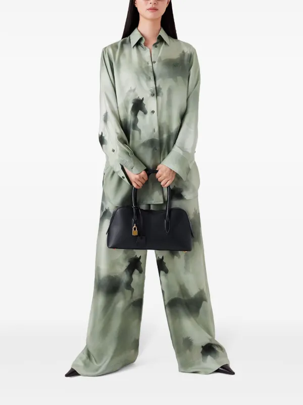 Stella McCartney プリント ワイドパンツ | グリーン | FARFETCH JP