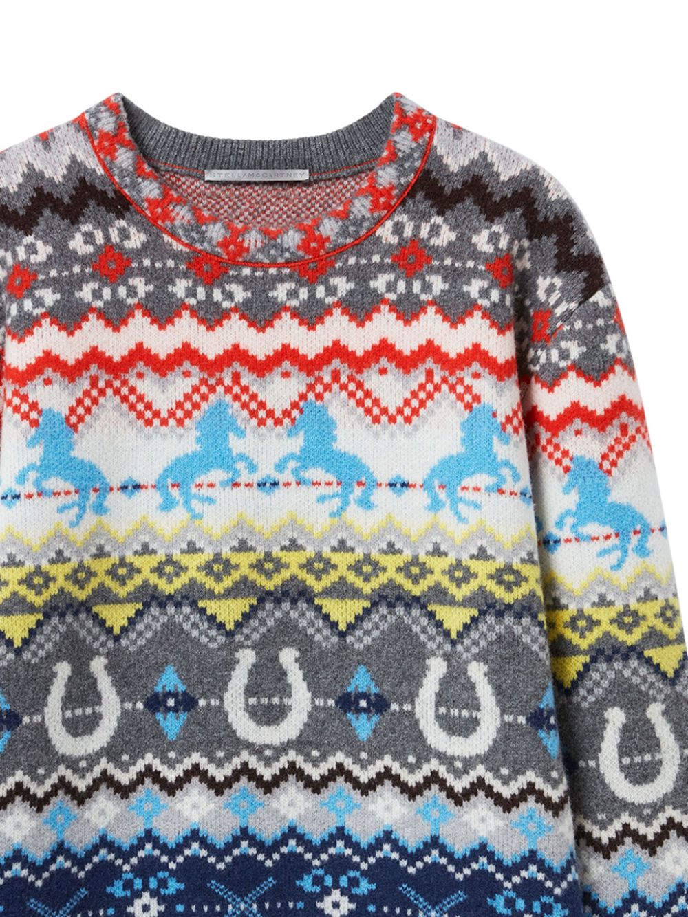 Stella McCartney Fair Isle intarsia trui - Grijs