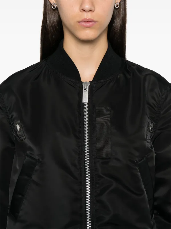 Puff sleeve bomber jacket hotsell