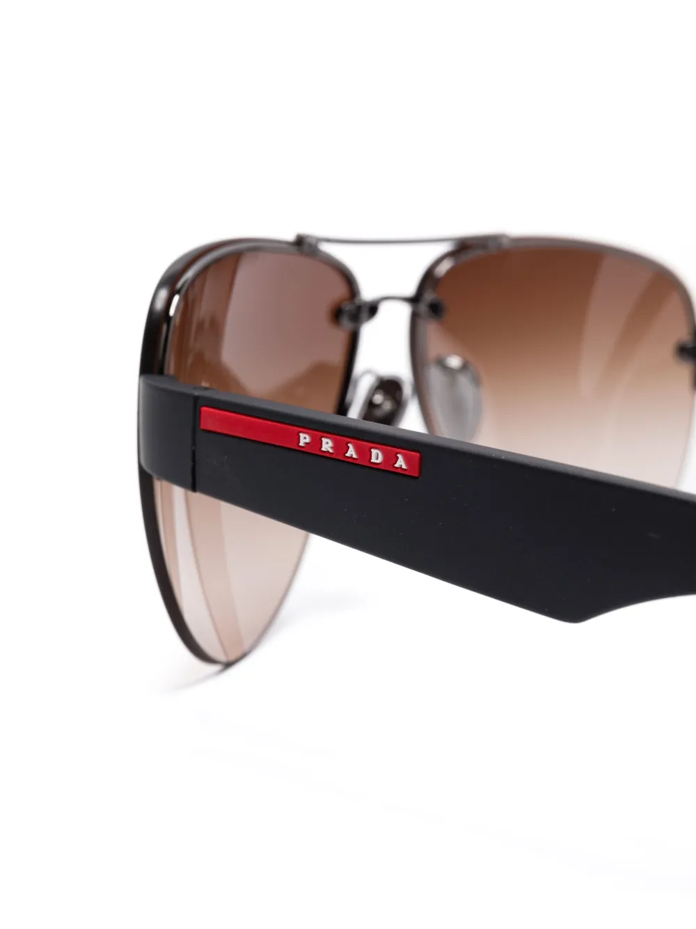 Prada Eyewear Linea Rossa zonnebril Zwart
