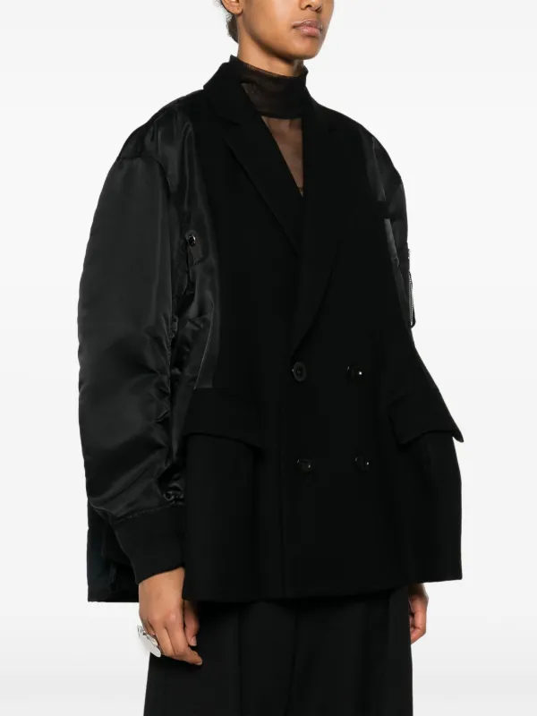 Sacai パネル ジャケット | ブラック | FARFETCH JP Sacai パネル ジャケット | ブラック | FARFETCH JP
