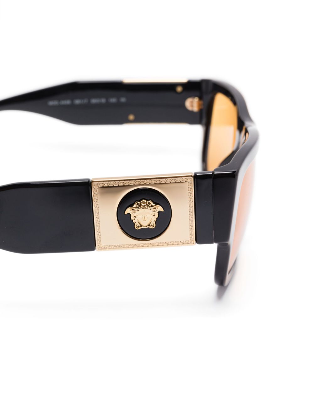 Versace Eyewear Zonnebril met rechthoekig montuur Zwart