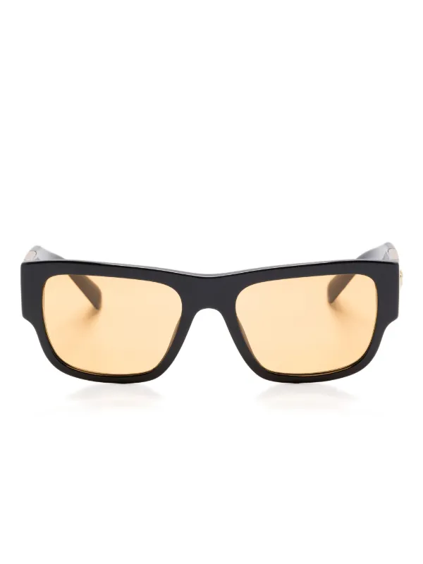 Versace Eyewear スクエアフレーム サングラス | ブラック | FARFETCH JP
