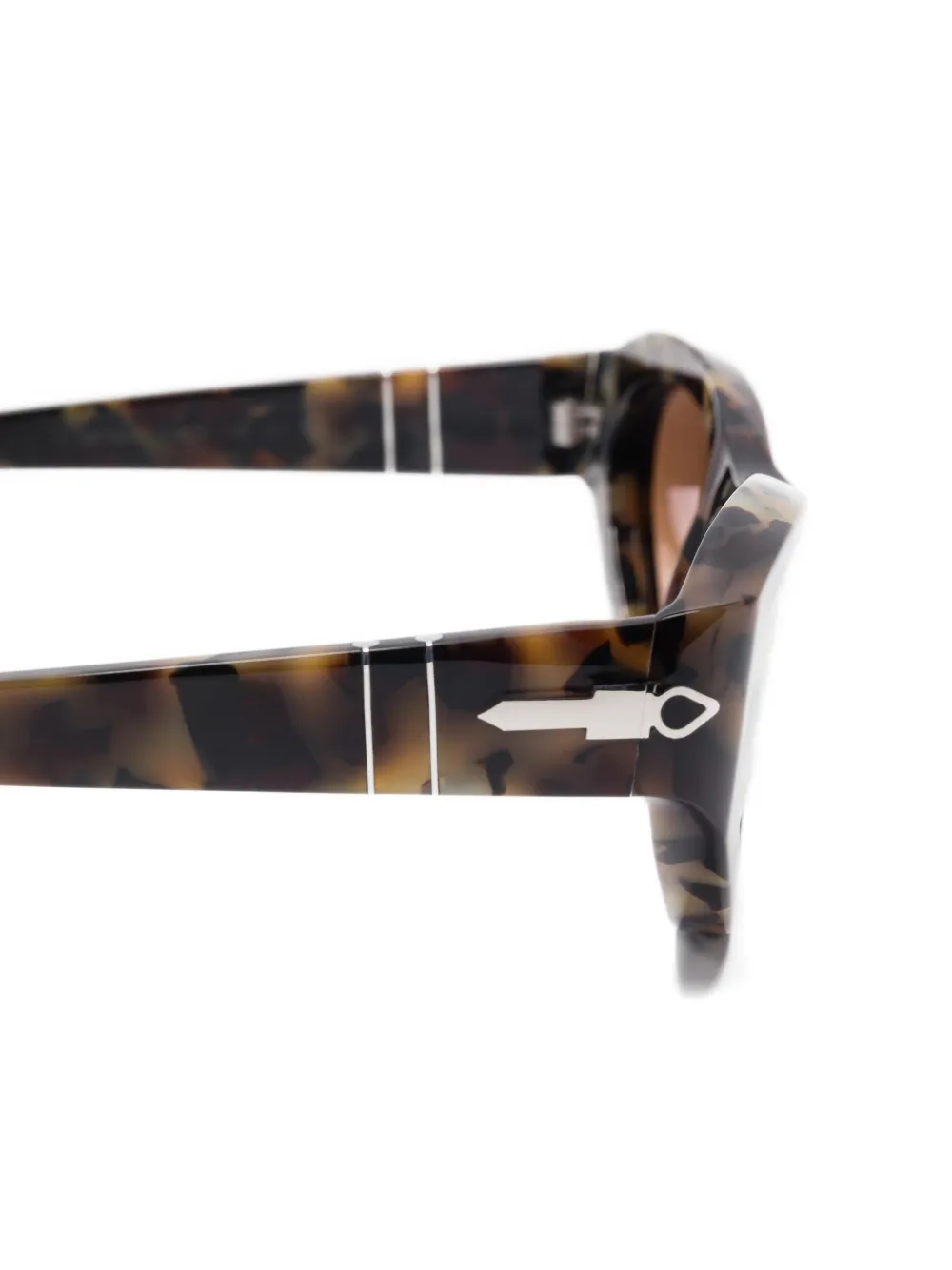 Persol Zonnebril met cat-eye montuur en schildpadschild design Bruin