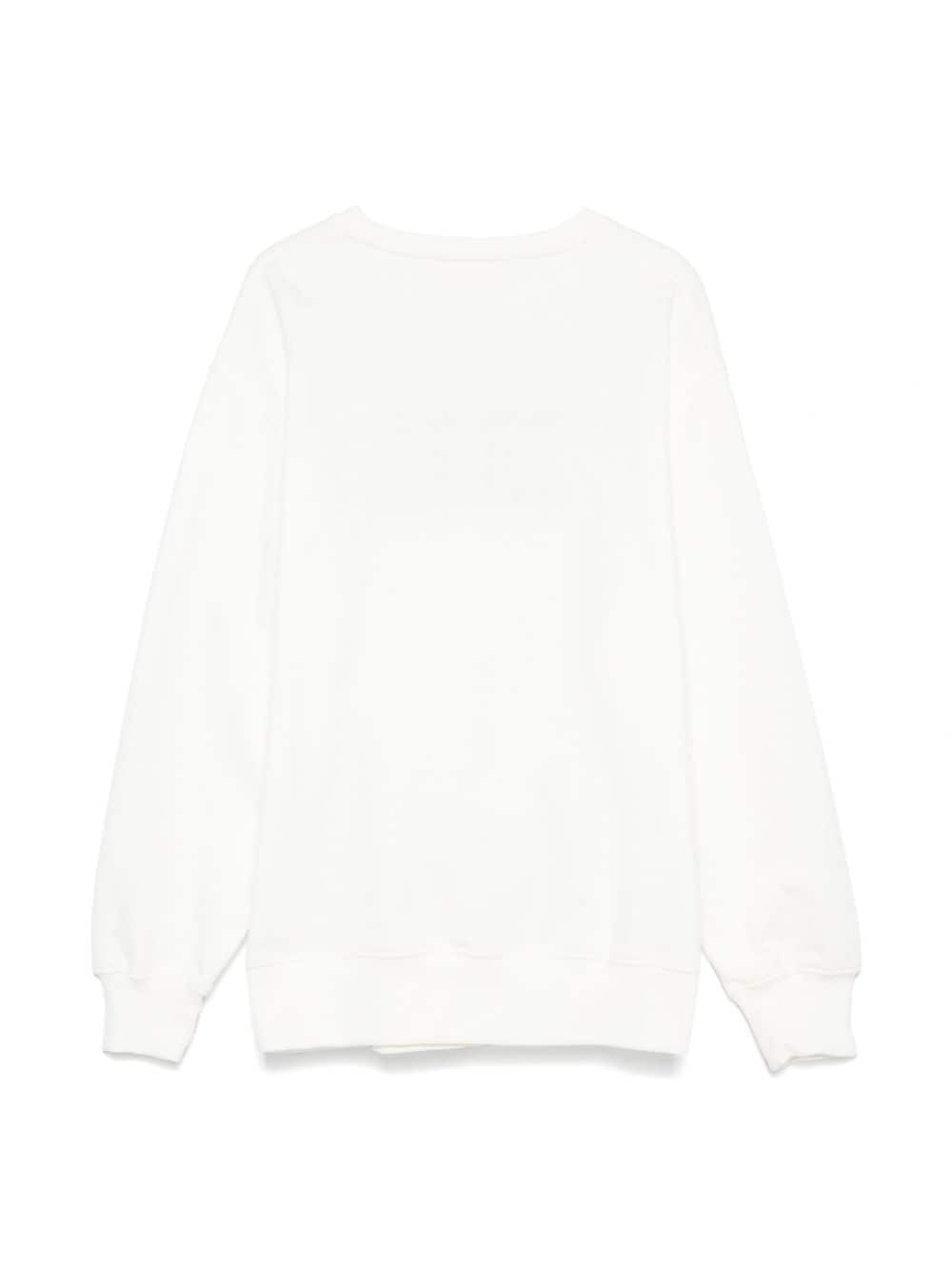 Elisabetta Franchi La Mia Bambina Sweater met geborduurd logo - Wit