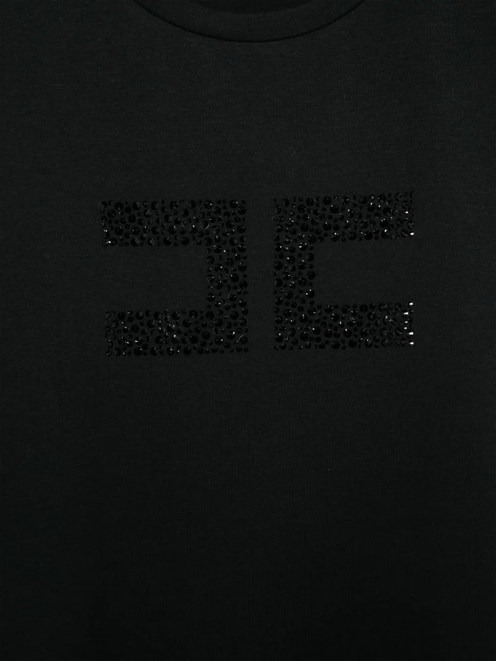 Elisabetta Franchi La Mia Bambina Logo-embellished T-shirt In Black