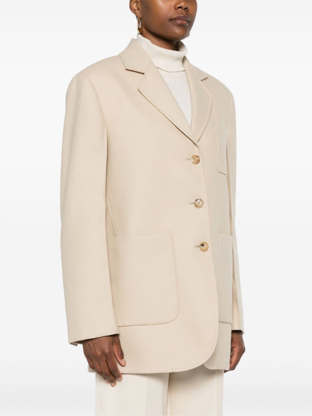 Ermanno Scervino Blazer van scheerwol Beige