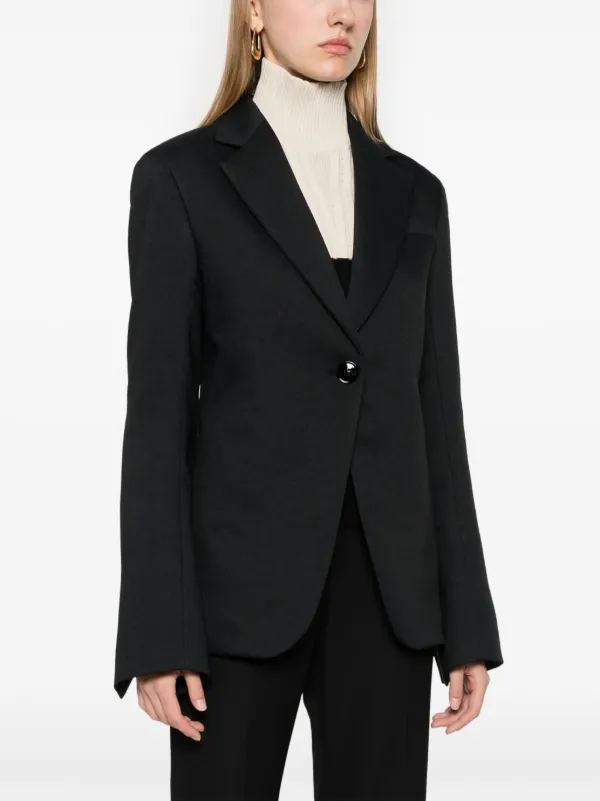 Tory Burch Textured Crepe Blazer | Black | FARFETCH BN
