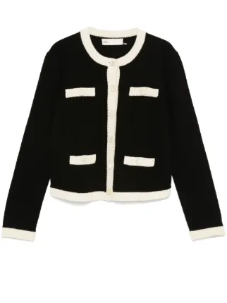 Tory Burch Kendra Chunky Wool Cardigan | Black | FARFETCH IL