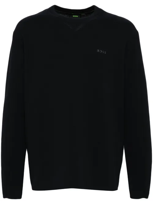 BOSS pull à logo - Noir - BOSS - Modalova