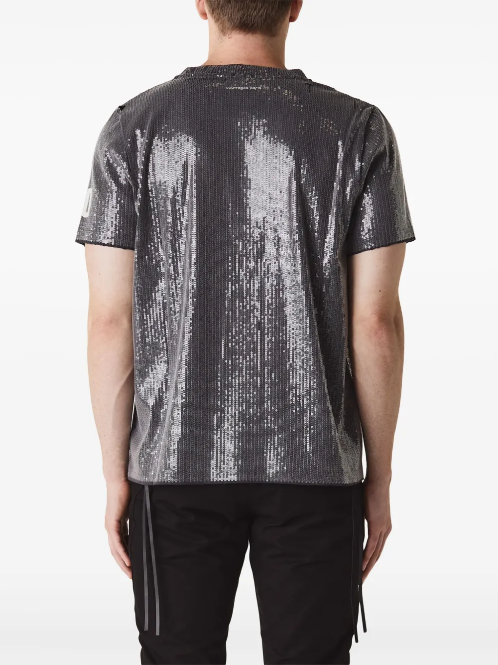 Courrèges Gerafeld T-shirt met borduurwerk Grijs