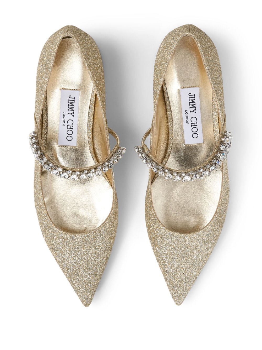 Jimmy Choo 25mm Bing ballet flats Gold