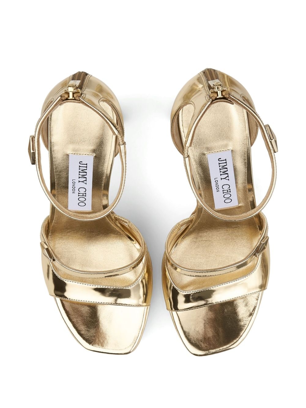 Shop Jimmy Choo 125mm Claressa Sandals In Gold