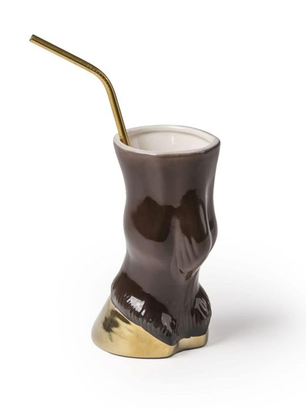 Shop Seletti 11080 Party Animal Horse Cup In Brown