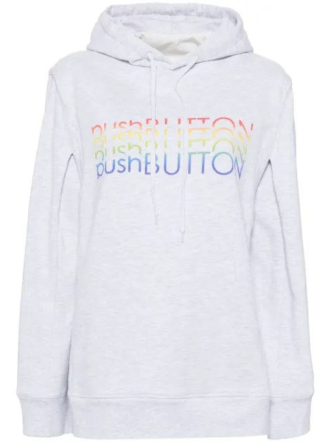 pushBUTTON hoodie con logo estampado