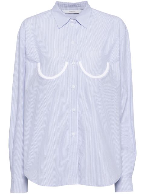 pushBUTTON stripe bra shirt