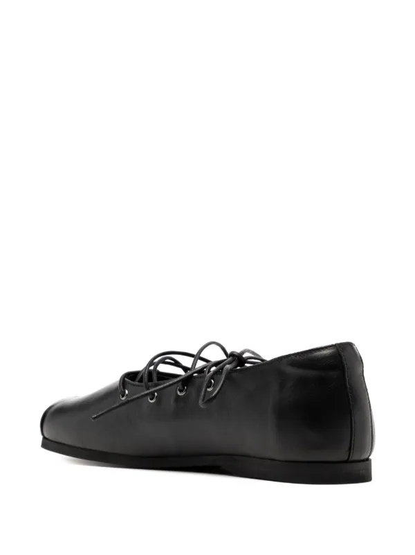 OUR ブラック レースアップシューズ OUR LEGACY レースアップ フラットシューズ | ブラック