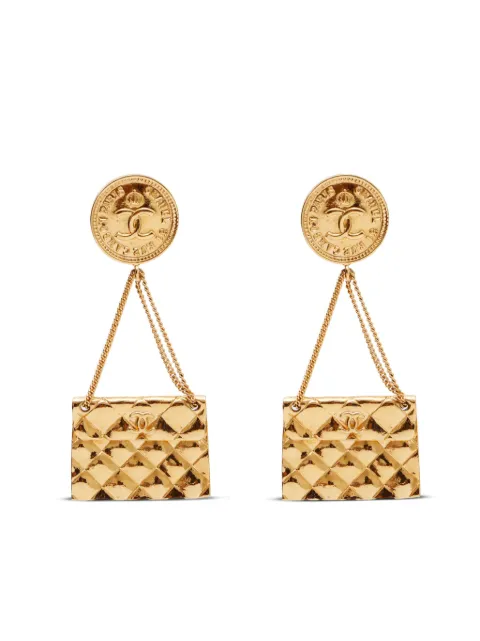 CHANEL Pre-Owned 1998 Classic Flap clip-on earrings
