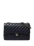 CHANEL Pre-Owned 2020s diamond-quilted double-chain shoulder bag - Black