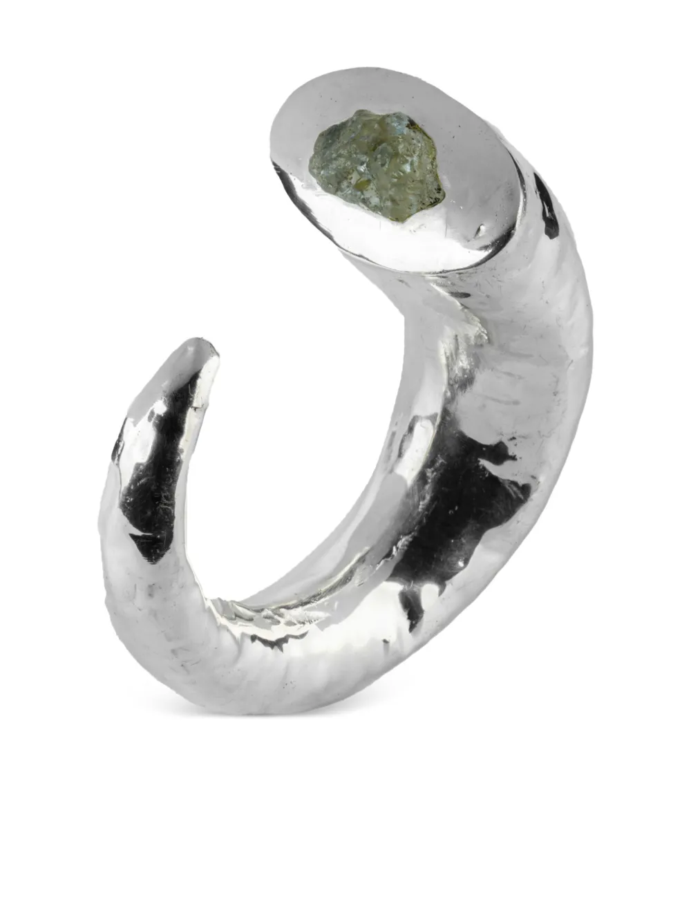  Parts Of Four Giant Horn Aquamarine Bracelet - Silver 
