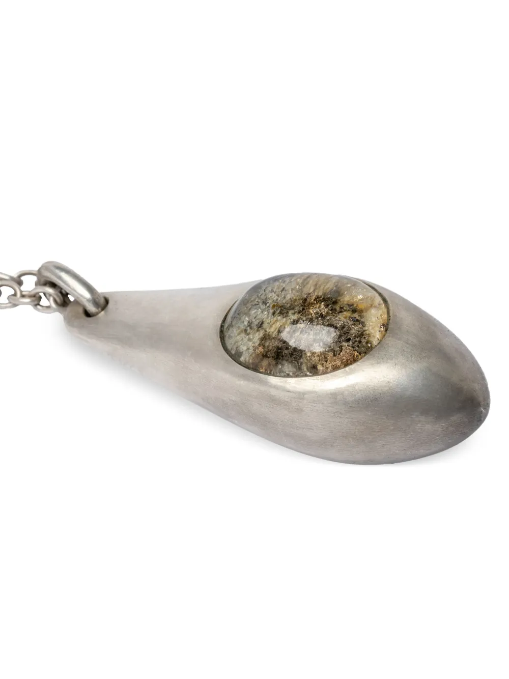 Parts Of Four Sterling Silver Chrysalis Quartz Necklace In Silver