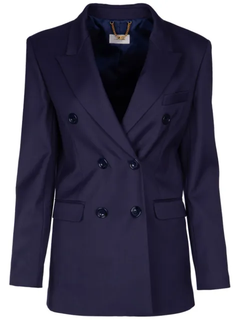 Elisabetta Franchi blazer con doble botonadura y solapas de pico