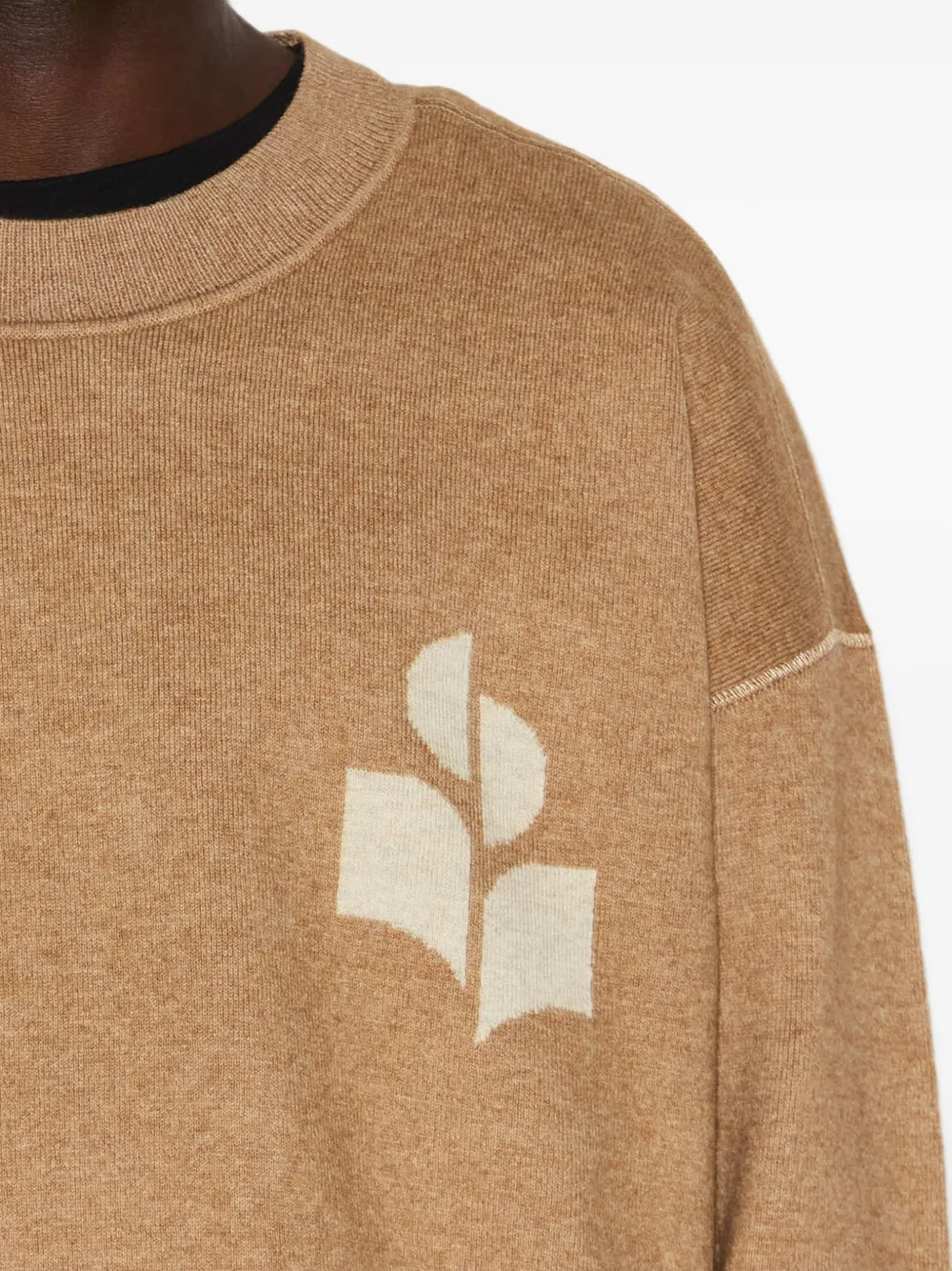 MARANT Atley sweater met logo Bruin