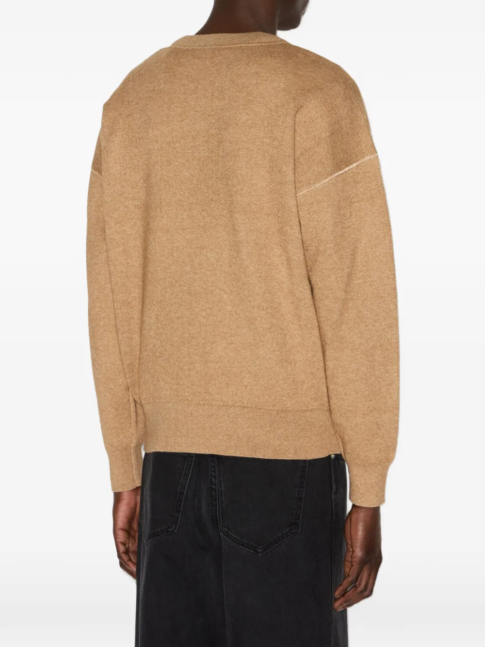 MARANT Atley sweater met logo Bruin