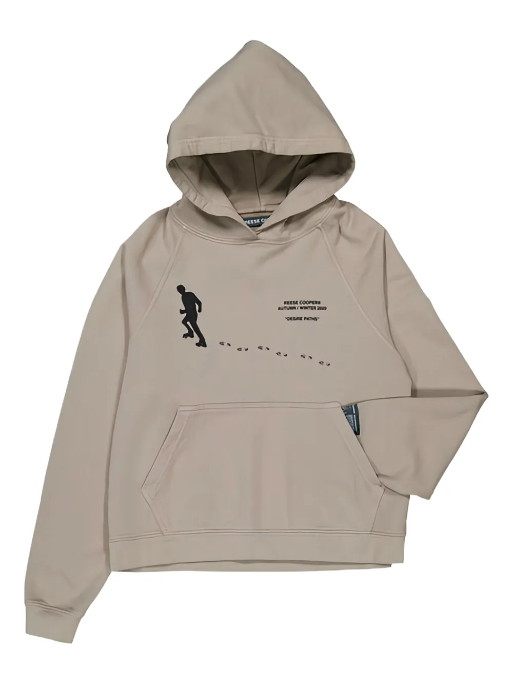 Reese Cooper figure-footprint hooded sweatshirt - Grigio