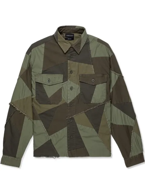 John Elliott camisa con diseño patchwork