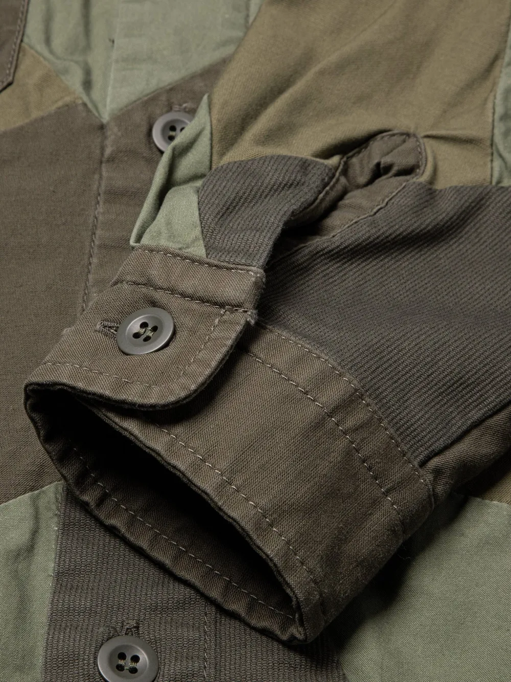 John Elliott Overhemd met patchwork Groen