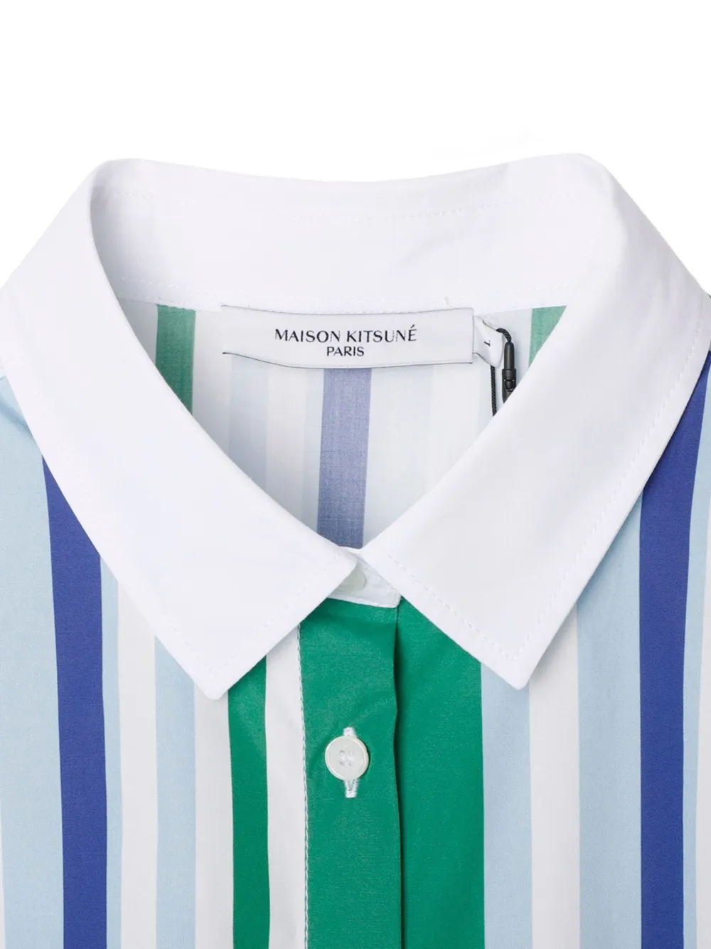 Maison Kitsuné Gestreept shirt Blauw