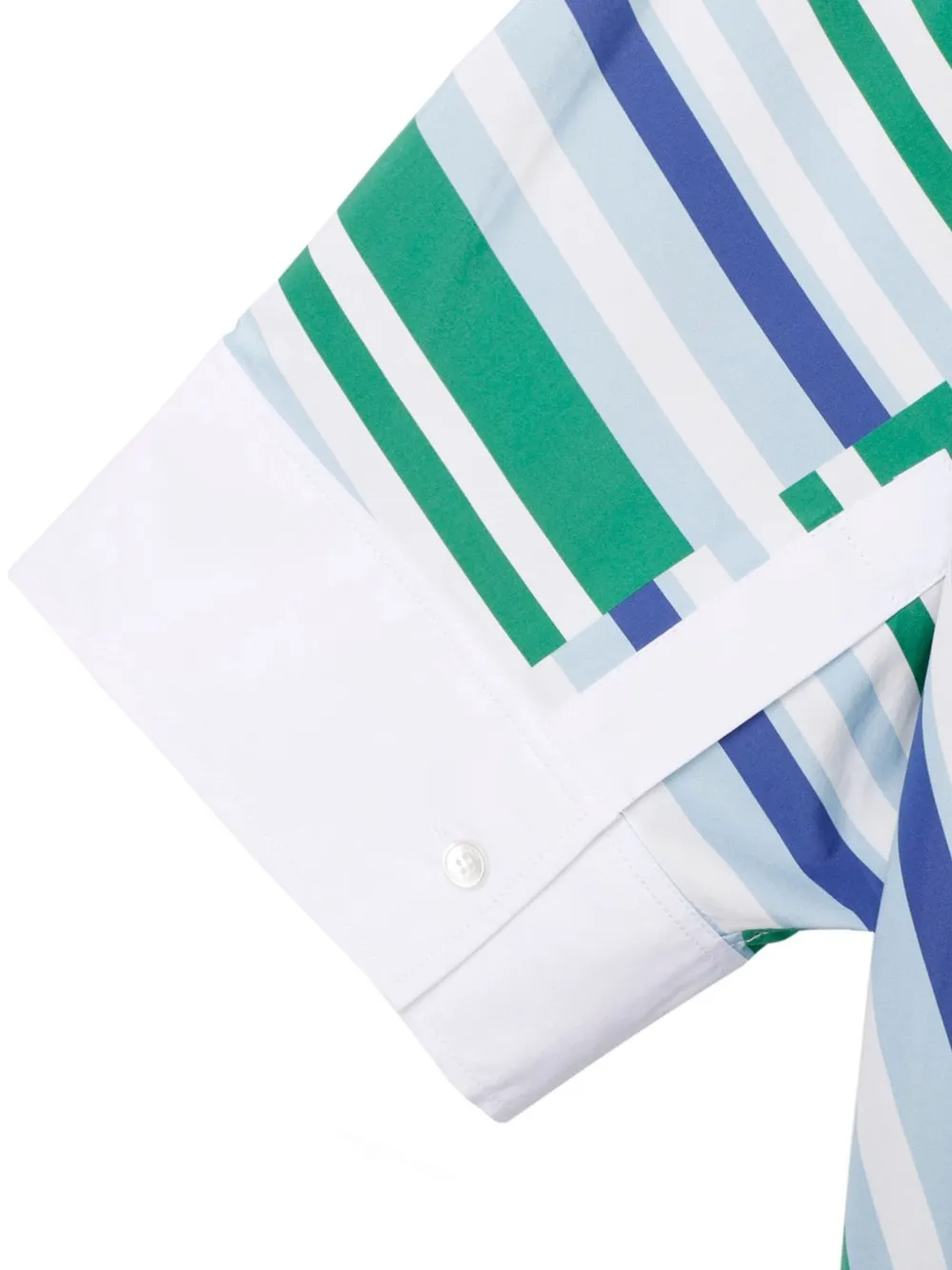 Maison Kitsuné Gestreept shirt Blauw