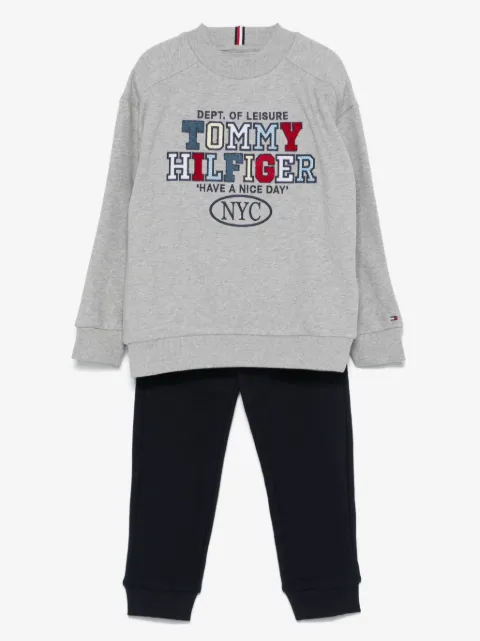 Tommy Hilfiger Junior logo-embroidered tracksuit