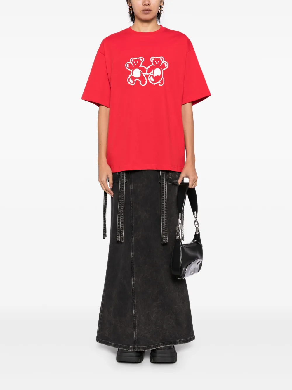 We11done teddy twins T-shirt - Rood