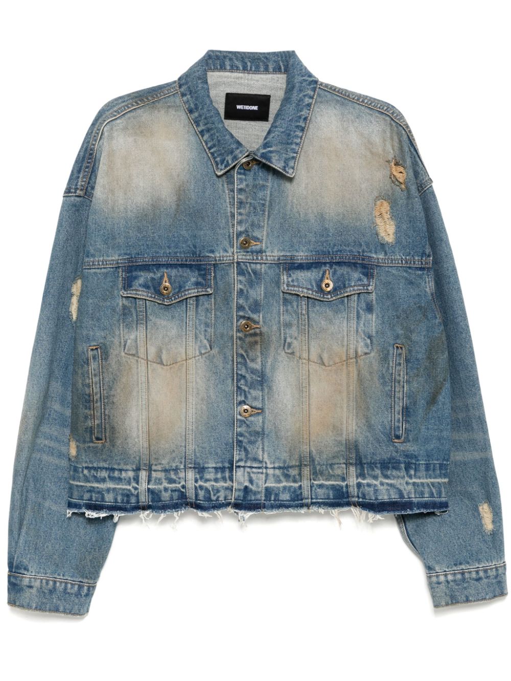 distressed denim jacket