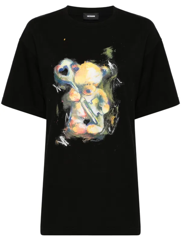 【関税込み】We11done ブラック Teddy Bear プリントTシャツ We11done Teddy Bear Print T-shirt | Black | FARFETCH