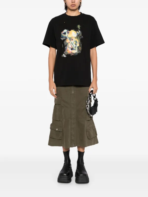 【関税込み】We11done ブラック Teddy Bear プリントTシャツ We11done Teddy Bear Print T-shirt | Black | FARFETCH