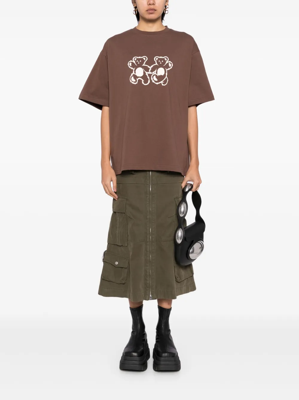 We11done Teddy Twin T-shirt - Bruin