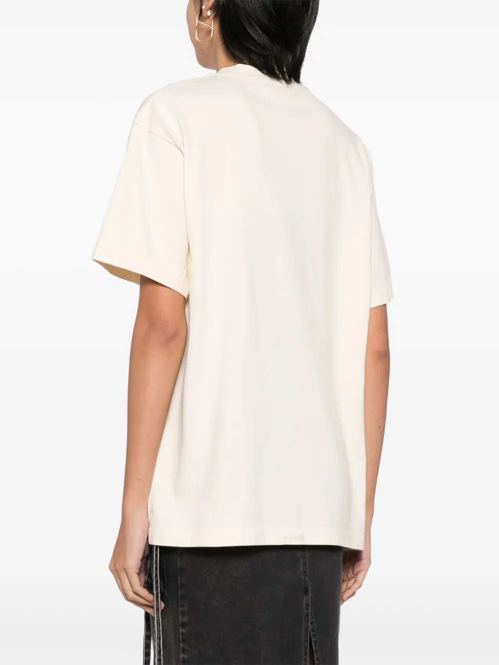 We11done T-shirt met teddybeerprint Beige