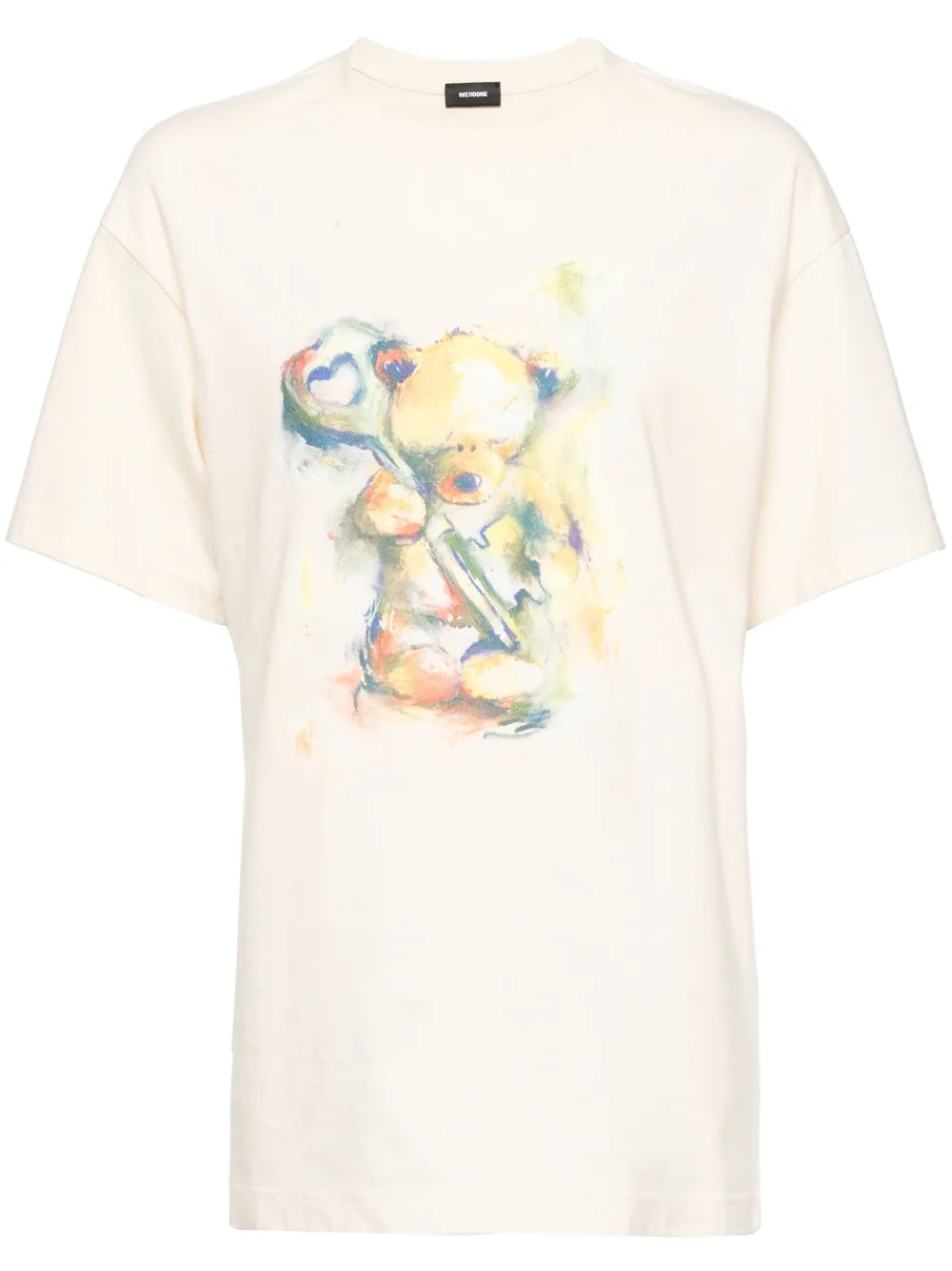 We11done teddy printed T-shirt - Neutrals