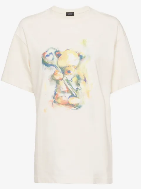 We11done T-Shirt mit Teddy-Print